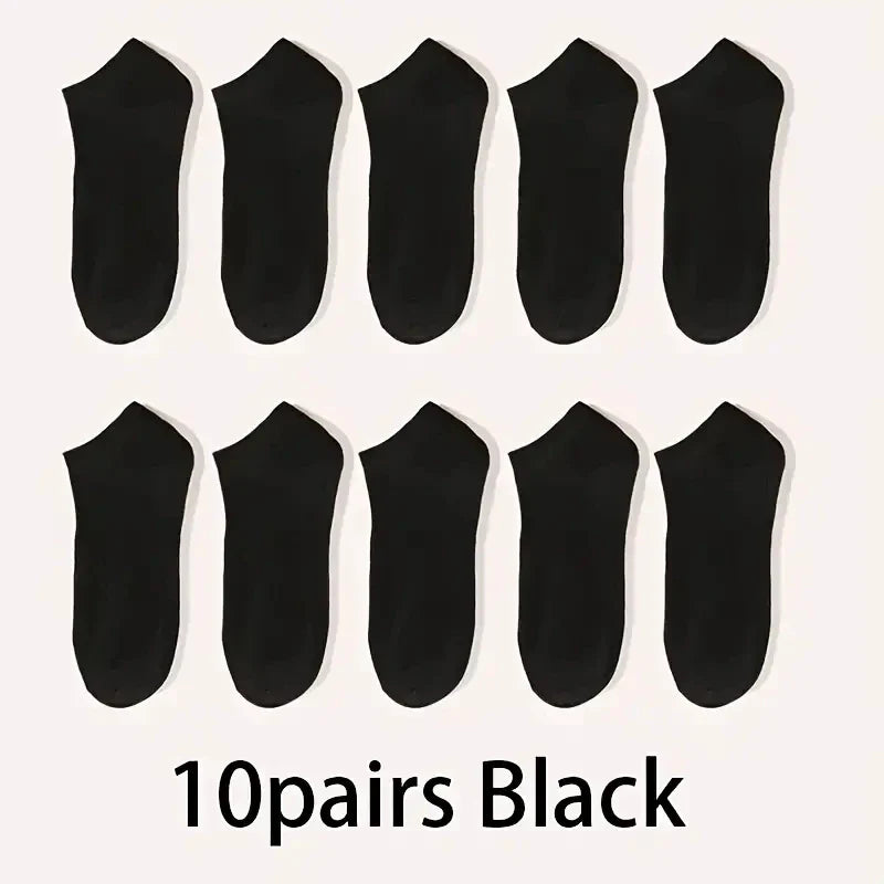 5/10-Pack Unisex Comfort-Fit Ankle Socks