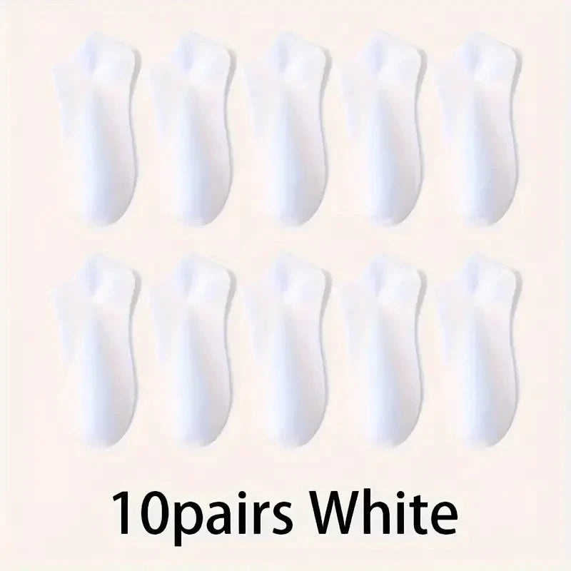 5/10-Pack Unisex Comfort-Fit Ankle Socks