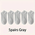 5/10-Pack Unisex Comfort-Fit Ankle Socks